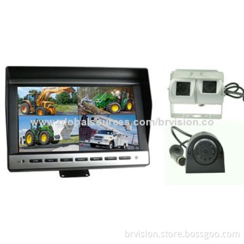 7-inch quad monitor with dual lens rear vision camera and side view cameraNew